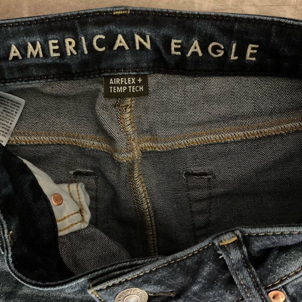 American Eagle Outfitters Dark Blue Slim Jeans 30x30 Airflex + Temp Tech - Picture 3 of 4